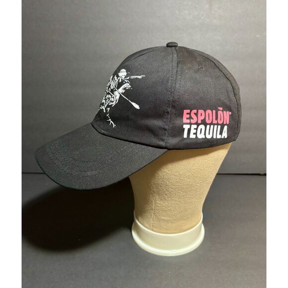 Espolon Tequila Black Baseball Hat Adjustable Cap Embroidered Skeleton Logo - Picture 2 of 3